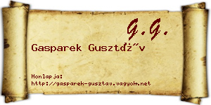 Gasparek Gusztáv névjegykártya