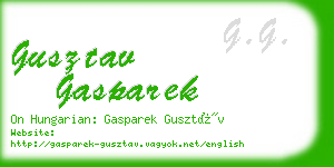 gusztav gasparek business card